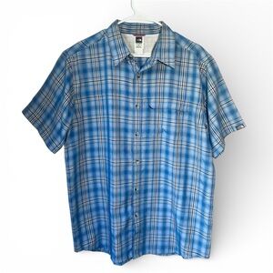 The North Face Men’s Plaid Button Down Shirt Large Mesh Lined Hiking Outdoor